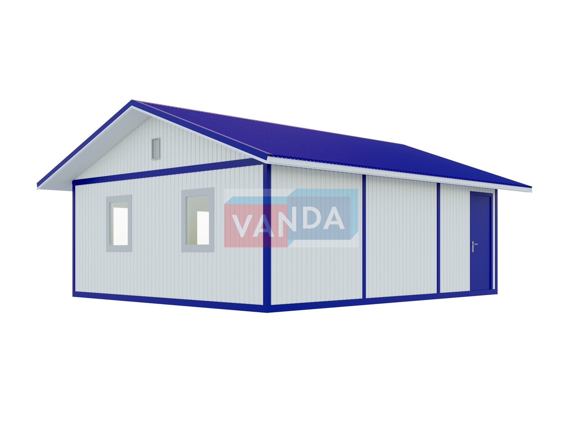 Проект офисного здания 6.0x7,2 Панели МДФ